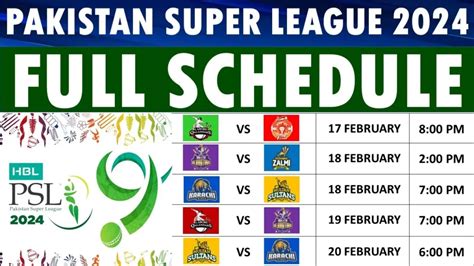 PSL Schedule 2024 Fixtures Venues Teams Format Where To Watch