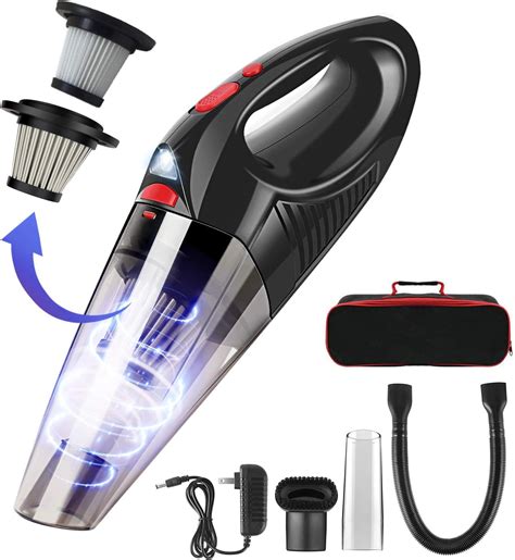 Black Wet Dry Portable Vacuum Hand Vac Cyclonic Suction With Quick