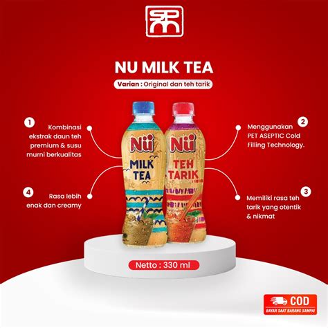 Jual Nu Green Tea Nu Milk Tea Original Teh Tarik Siap Saji Daun Teh