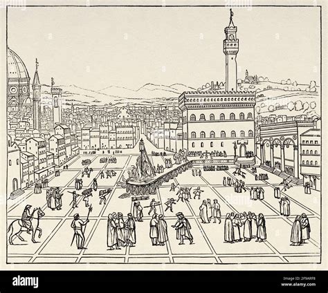 The Execution Of Girolamo Savonarola In The Piazza Della Signoria