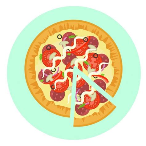 Pizza With Tomatoes Stock Vector Image By ©eireann 6126001