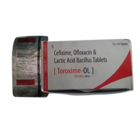 Cefixime Ofloxacin And Lactic Acid Bacillus Tablets IP Packaging Type