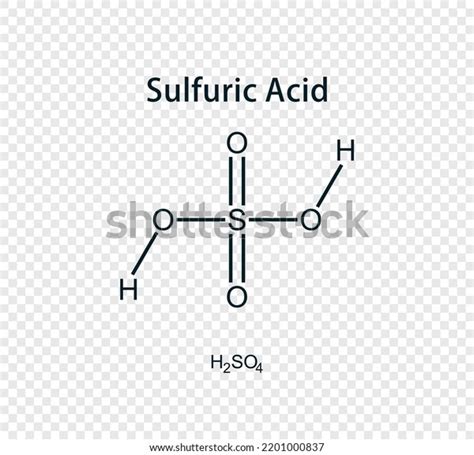 Sulfuric Acid Chemical Struktur Vektorgrafik Einzeln Stock