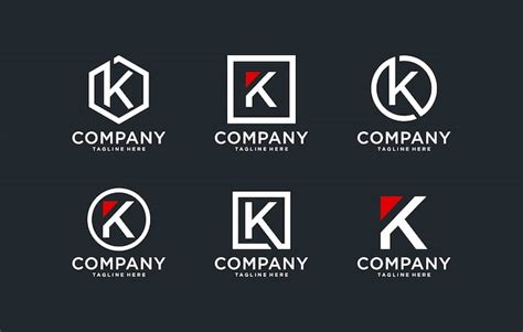 Plantilla de diseño de logotipo de iniciales k Vector Premium