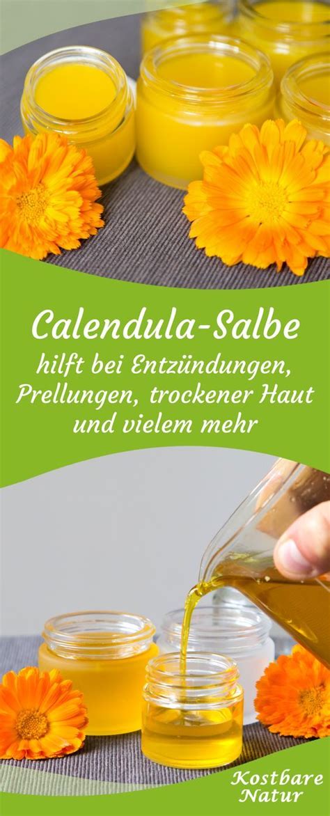 Calendula Salbe Selbst Gemachte Heilsalbe Aus Ringelblumen