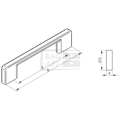 Uchwyt Meblowy EASY Rejs 320mm INOX Stal Szczot