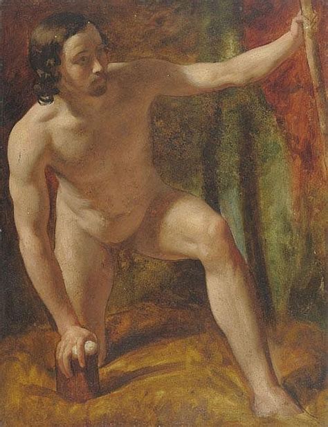 William Etty RA 1787 1849 Study Of A Male Nude