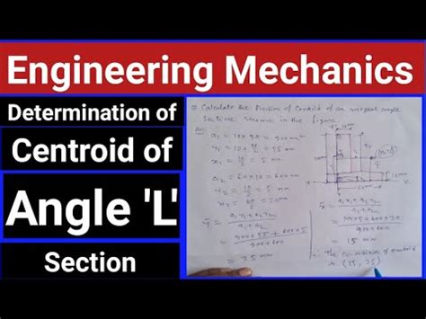 Angle Section L Section Centroid Center Of Gravity Engineering