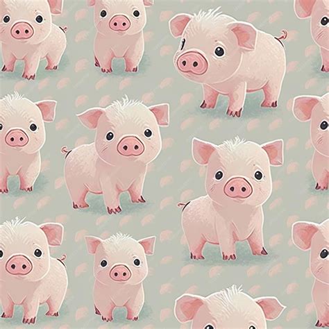 Premium Photo | Pig wallpaper with a pink pig wallpaper