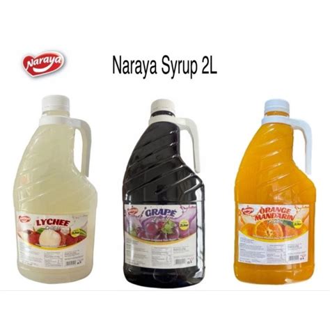 Jual Naraya Cordial 2 Liter Sarsi Cordial Anggur Cordial Leci Sirup