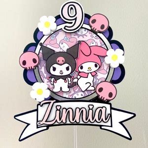Kuromi & My Melody Cake Topper, Pompompurin Cake Topper, Hello Kitty ...