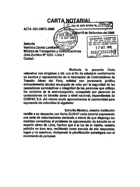 Carta Poder Notarial Pdf