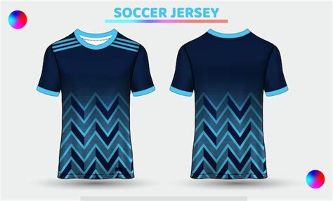 Plantilla de camiseta de fútbol diseño de camiseta deportiva azul