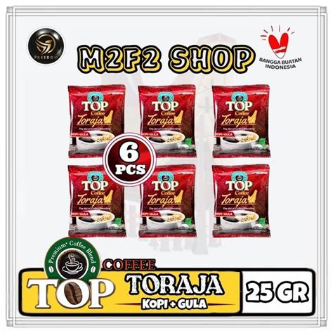 Jual Kopi TOP Coffee Toraja Kopi Gula Sachet 25 Gr Kemasan 6 Pcs