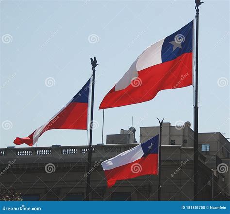 Three Chilean Flags Stock Photo Image Of Nice Three 181852758