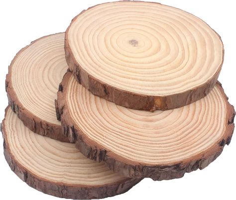 Amazon Pack Round Rustic Woods Slices Unfinished Wood