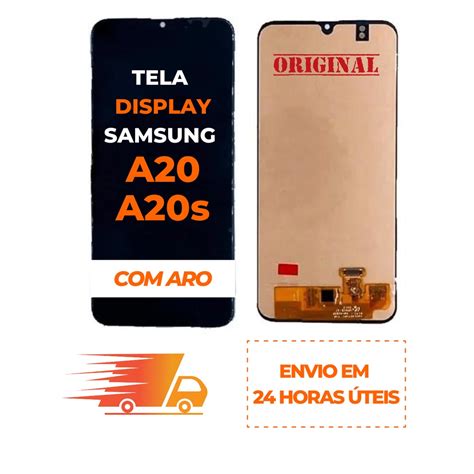 Tela Frontal Display SAMSUNG Galaxy A20 A20s A205 A207 ARO AMOLED