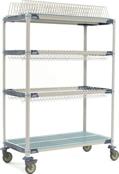 Metro Pr48vx4 Metromax I Mobile Drying Rack Wtwo Tray Racks Two Pan Racks 24w X 48l X 68