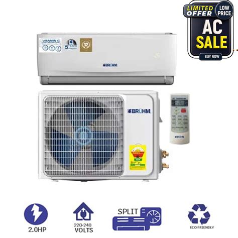 Bruhm 2 0HP Air Conditioner BAS 18RCEW R410a Gas Ghana Ac