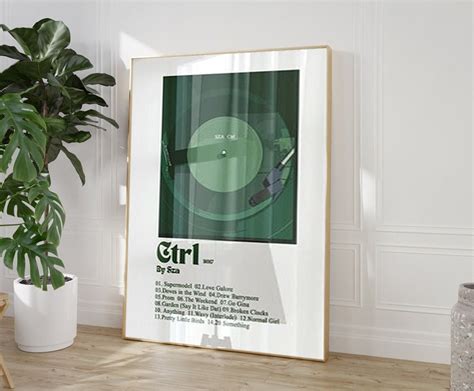 SZA Poster Ctrl Album Cover Art Print SZA Ctrl Album Art Etsy