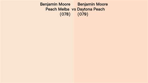 Benjamin Moore Peach Melba Vs Daytona Peach Side By Side Comparison