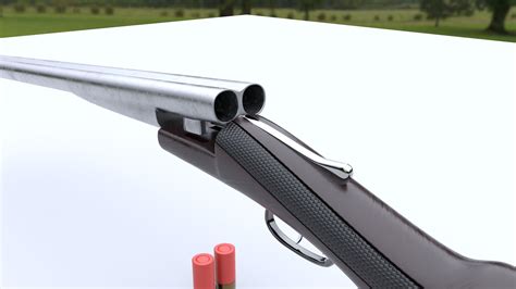 Двуствольный дробовик 3D Модель $80 - .fbx - Free3D