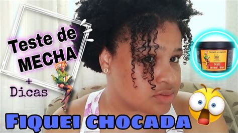 Alisante Da Lola Botox Teste De Mecha No Cabelo Crespo Youtube