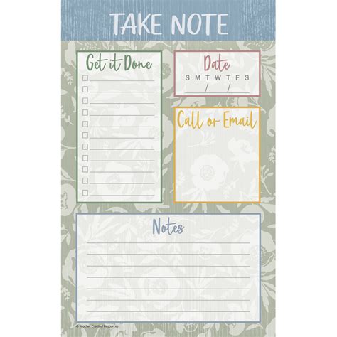 Classroom Cottage Notepad Tcr7198 Teacher Created Resources