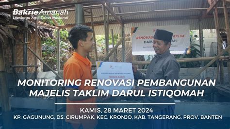 MONITORING RENOVASI PEMBANGUNAN MAJELIS TAKLIM DARUL ISTIQOMAH KRONJO