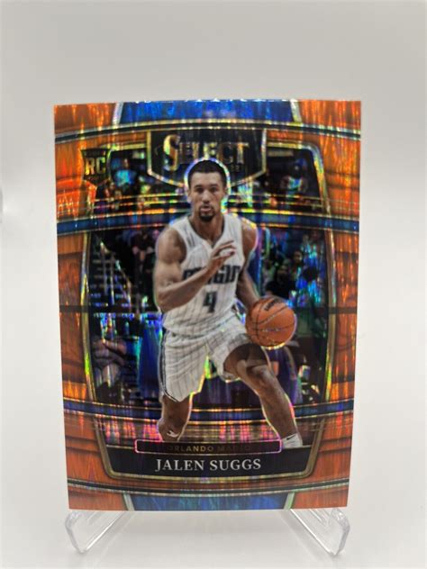 Jalen Suggs 2021 22 Panini Select Concourse Orange Flash Prizm Rookie