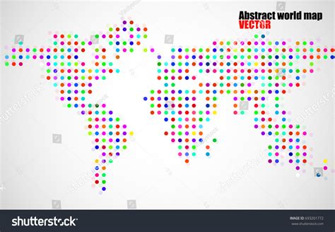 Abstract World Map Of Dots On White Background Royalty Free Stock