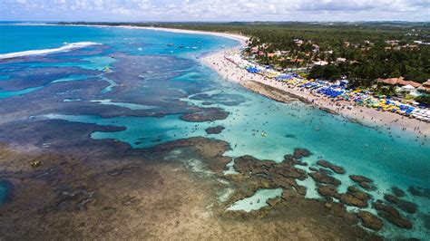 Aerial View Of Porto De Galinhas Beach Ipojuca Pernambuco State