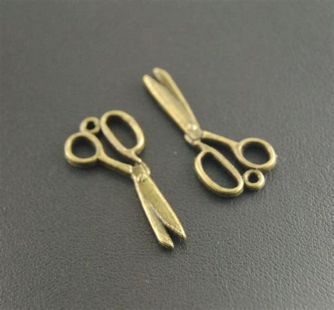 Buy 10pcs Antique Bronze Scissors Charm 30x13mm