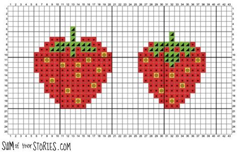 Free Strawberry Cross Stitch Pattern Sum Of Their Stories Craft Blog