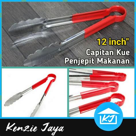 Jual Penjepit Makanan Capitan Gorengan Penjepit Stainless 12 Inch