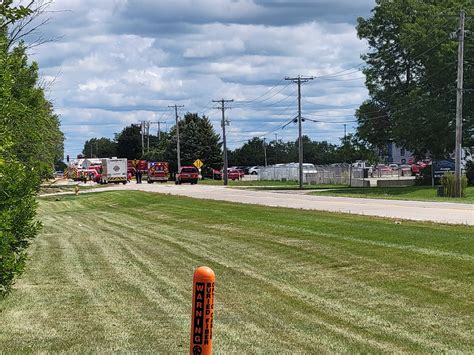 Emergency response for possible HAZMAT incident at Rockford business