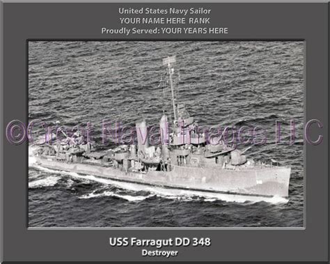 Uss Farragut Dd 348 Personalized Navy Ship Photo ⋆ Personalized Us