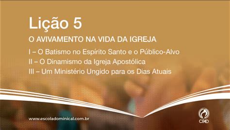 O Avivamento na vida da Igreja CTEC Vida Cristã