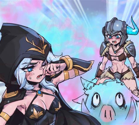 Ashe Sejuani And Bristle League Of Legends Drawn By Phantom Ix Row