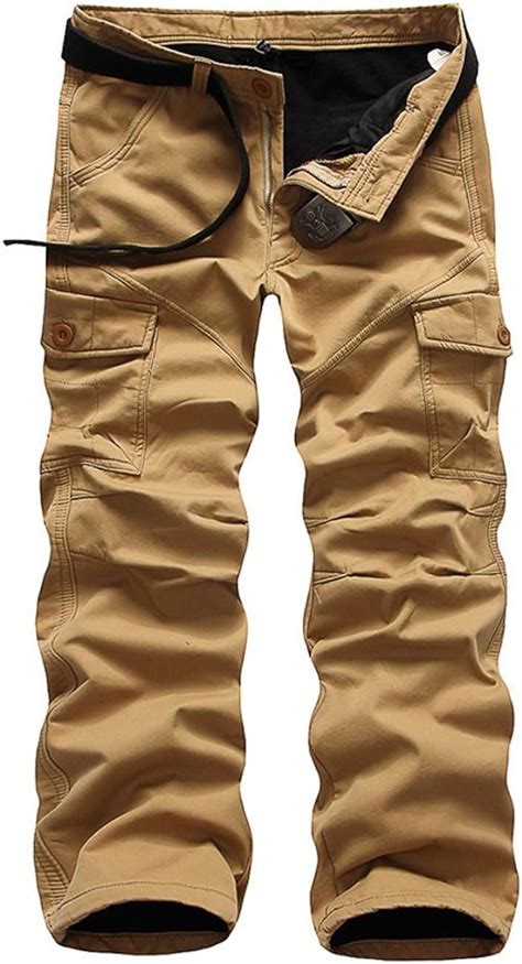 Aowofs Pantalon Homme Cargo à Poches Multiples Combat Vêtements De