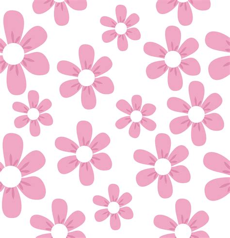 Beautiful Pink Flowers Seamless Pattern 1882943 Vector Art At Vecteezy