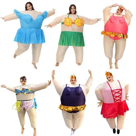 Halloween Ballet Costume Inflatable Suit Sumo Wrestler Blow Up Outfit