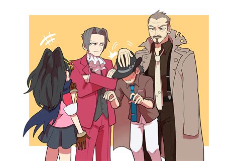 Miles Edgeworth Kay Faraday Shigaraki Tateyuki And Tyrell Badd Ace