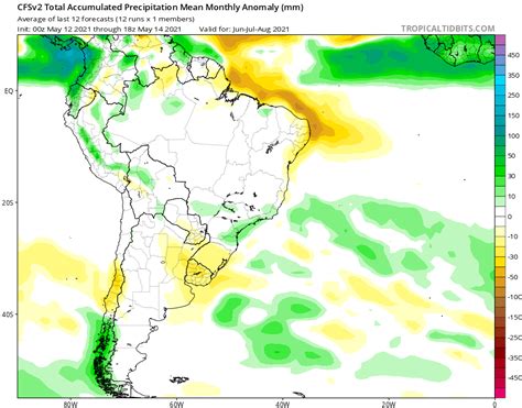 Davi Moura on Twitter Previsão do Climate Forecast System da anomalia