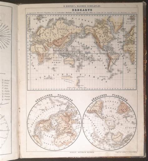 Kleiner Schul Atlas für unteren und mittleren Klassen Im Auftrage