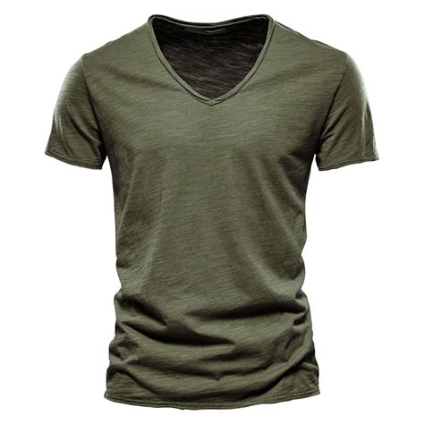 Joower White T Shirts for Men V Neck Deal Of the Day T Shirt Ropa T-Shirts Men's Long Sleeve Tee ...