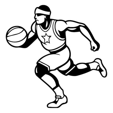 Jugador De Baloncesto Con Pelota Ilustraci N Vectorial De Un Jugador De