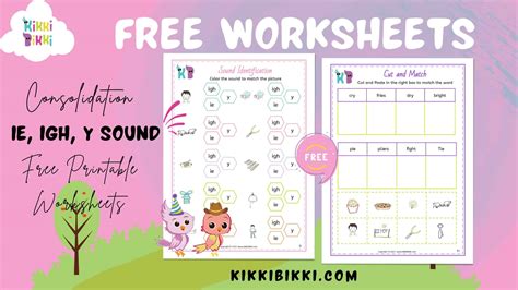 Learn To Spell I Igh Y Sound Words Free Phonics Worksheets