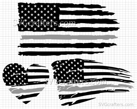 American Flag Thin Gray Line Svg Correctional Officer Svg Etsy