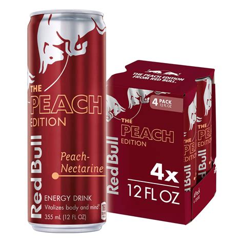 Red Bull Peach Edition Energy Drink Peach Nectarine 114mg Caffeine